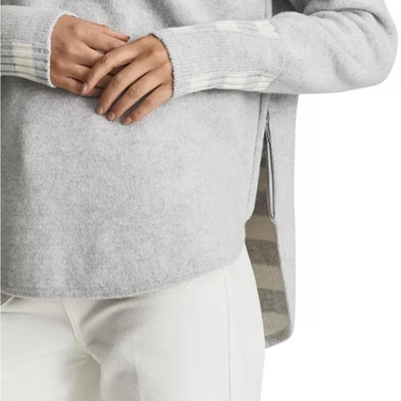 REISS Naomi Wool Striped Roll Neck Sweater - Picture 5 of 14